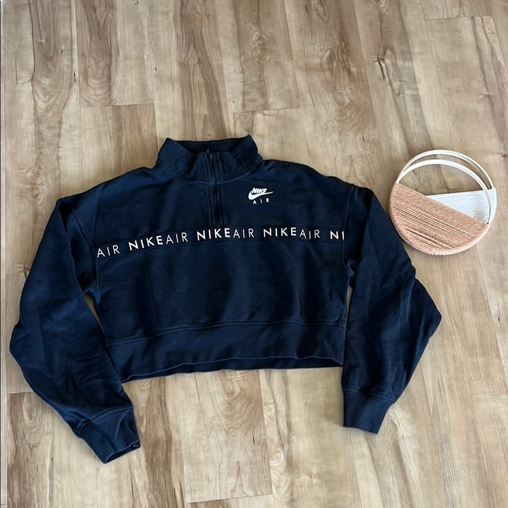 Nike Blue Relaxed Crop Sweatshirt